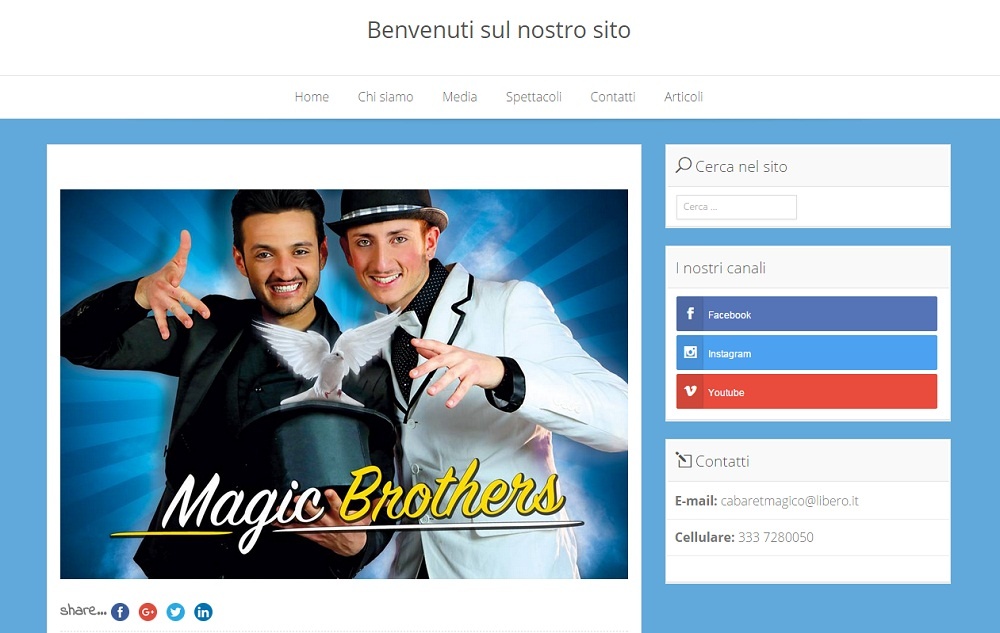 Il sito magicbrothers.it dove magia e arte si fonde