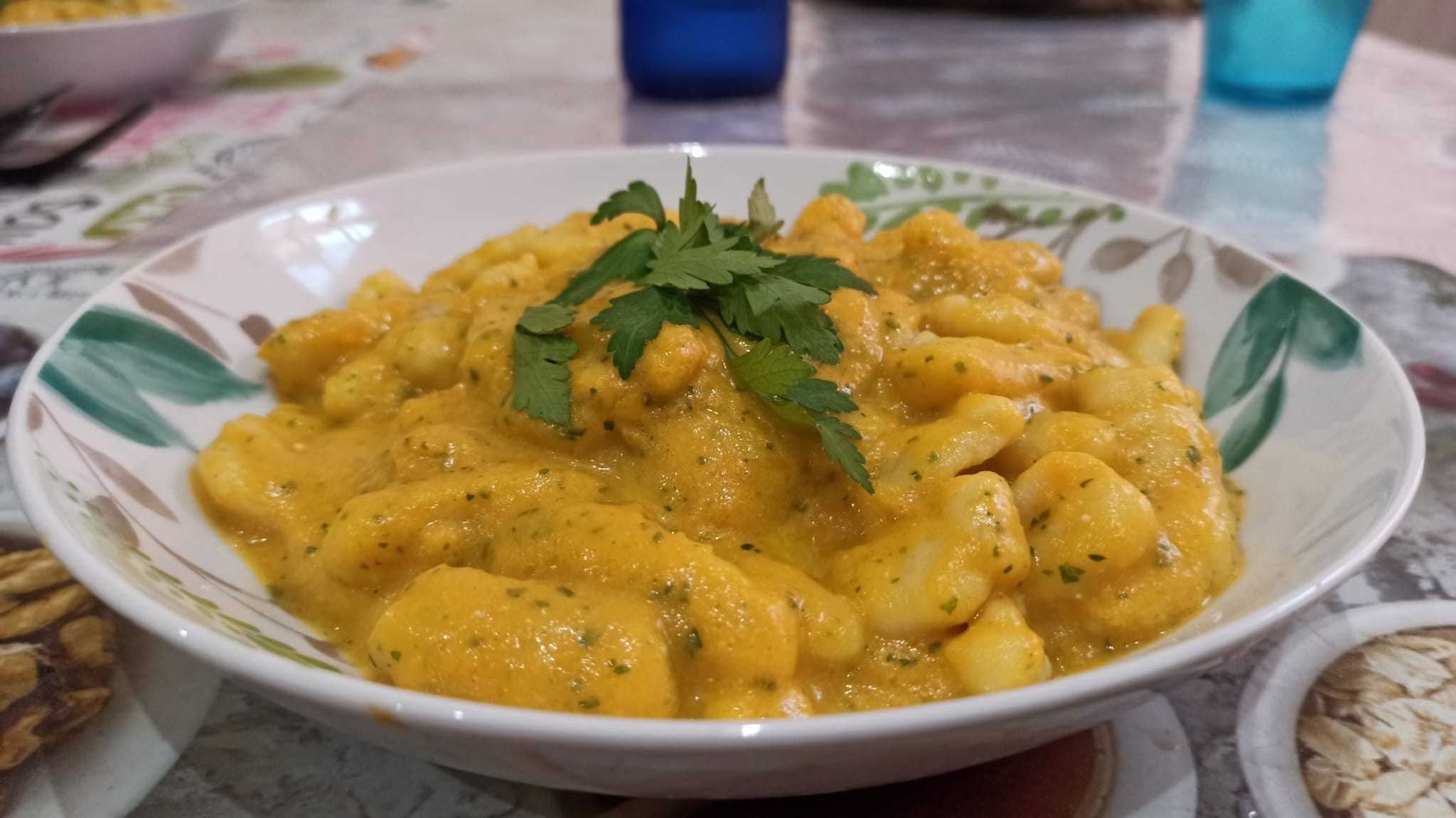 Gnocchi di patate con crema di zucca